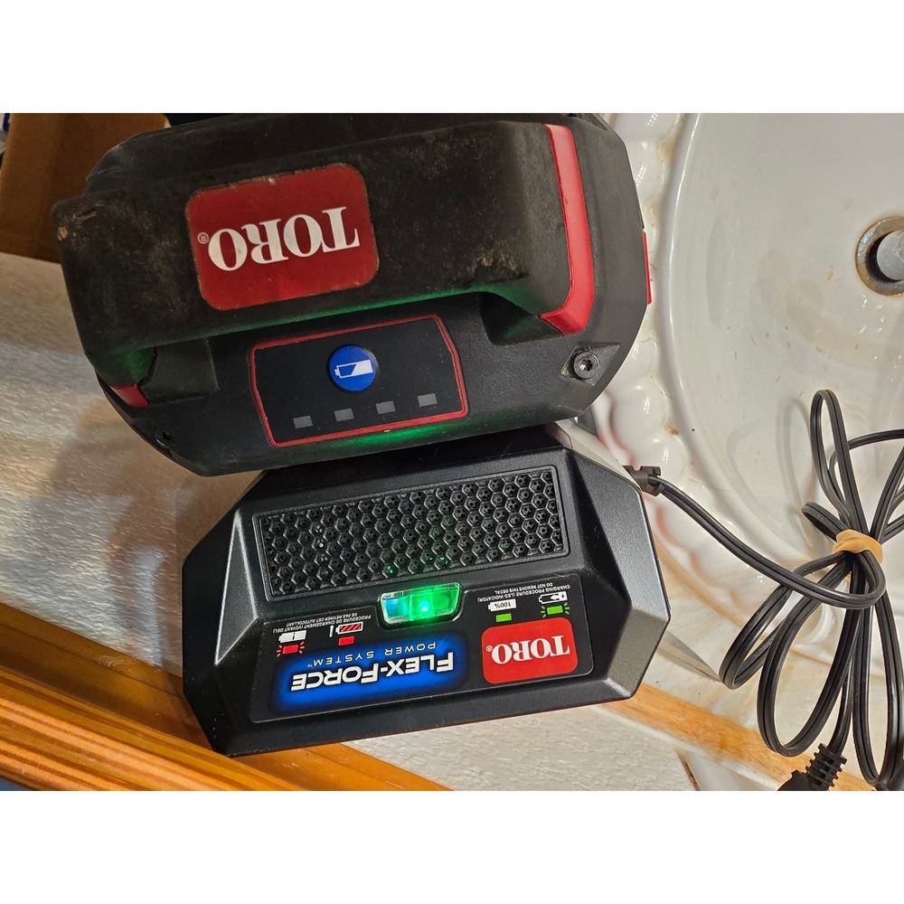 Toro Flex-Force 60V Lithium-Ion Battery Charger 88602 Power System Black Red
